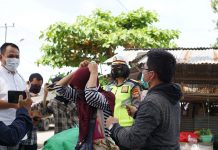Momentum HPN 2021, Forta Lobar gandeng Polres dan Dewan bagi – bagi masker