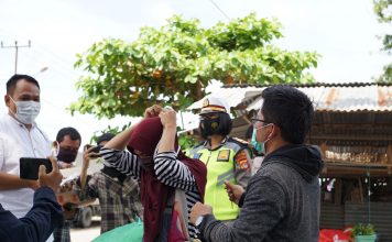 Momentum HPN 2021, Forta Lobar gandeng Polres dan Dewan bagi – bagi masker