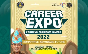 Cari masa depanmu di sini, Career Expo Politeknik Pariwisata Lombok 2022