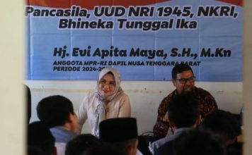 Evi Apita Maya sisipkan pesan pencegahan perkawinan usia anak, saat Sosialisasi 4 Pilar Kebangsaan