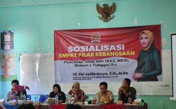 Serunya sosialisasi 4 pilar kebangsaan ala senator Evi Apita Maya